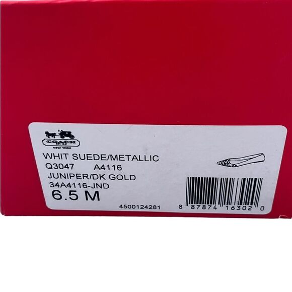 Coach Pointed Toe Woven Suede/Leather Ballet Flats Excellent Condition Size 6.5 - Picture 9 of 9